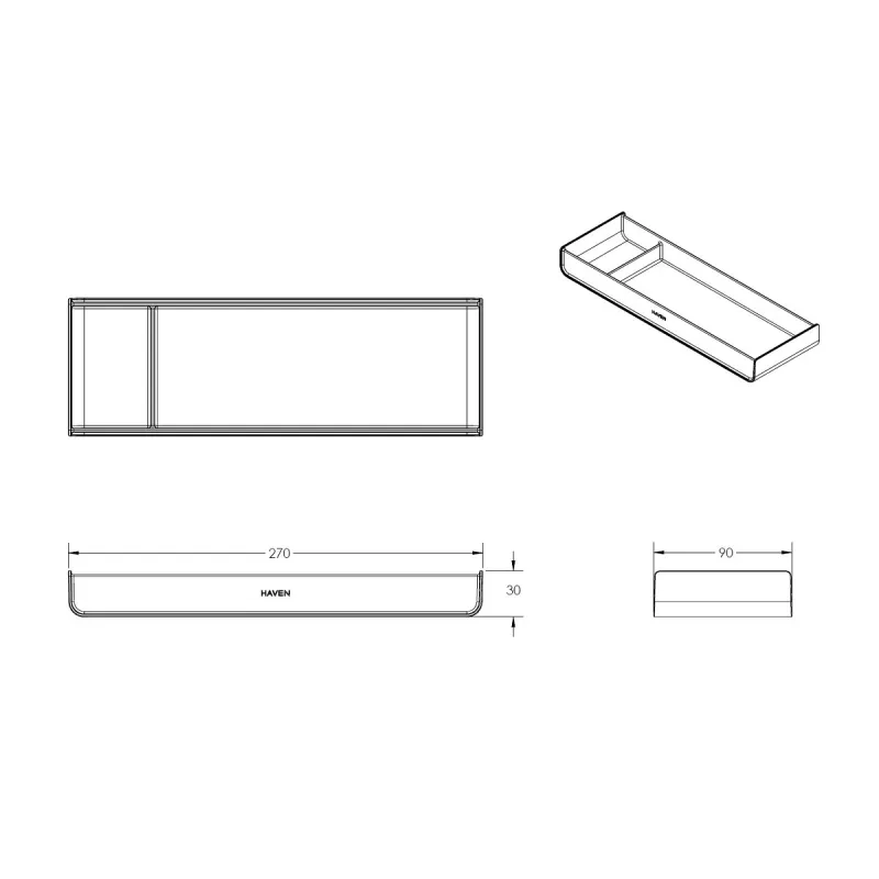 Haven Tray A3.24 skuffinnredning