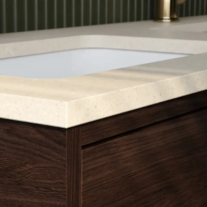 Gustavsberg Ducentic Servantskap 100 cm med Beige Royal Benkeplate og Underlimt Servant