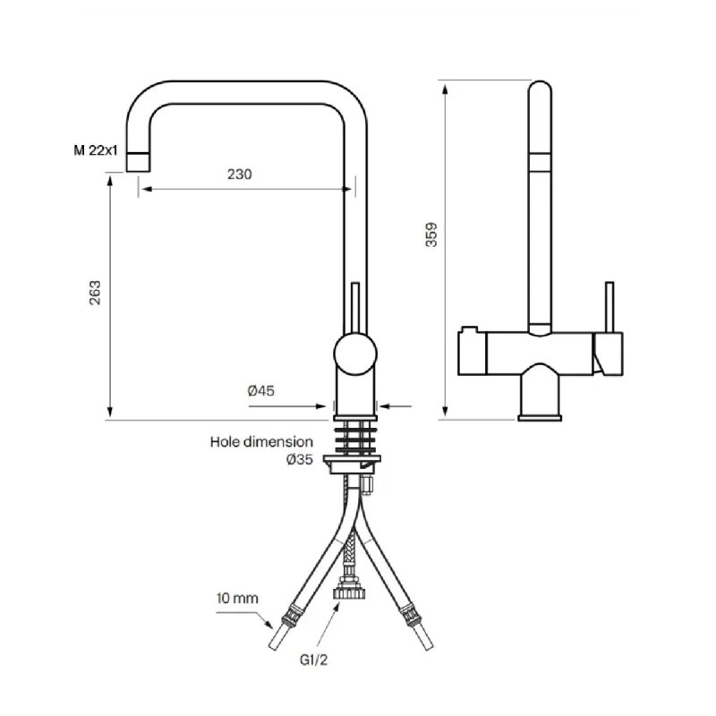 Tapwell SK984 kjøkkenbatteri
