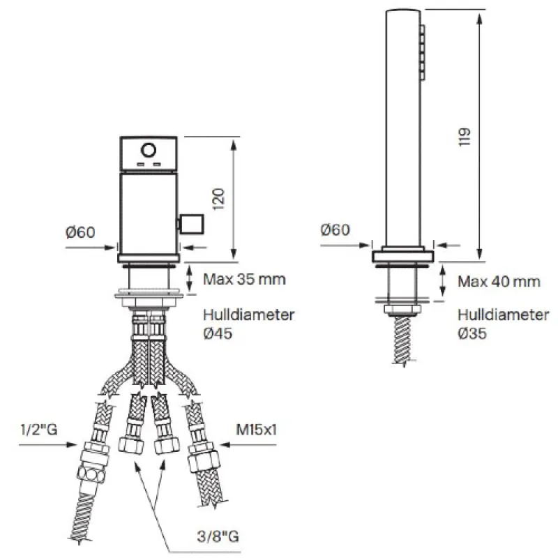 Tapwell BI048 badekarbatteri