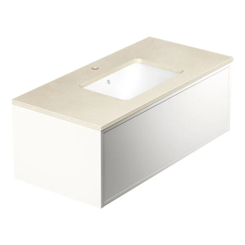 Gustavsberg Ducentic Servantskap 100 cm med Beige Royal Benkeplate og Underlimt Servant