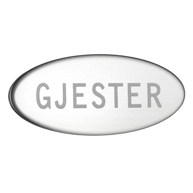 Hovedbilde Smedbo XTRA WC Skilt Gjester Selvklebende Matt Rustfrit