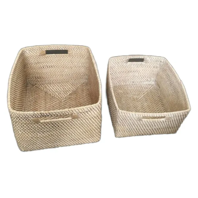 Hovedbilde Lombok White Wash Oppbevaringsboks XL sett