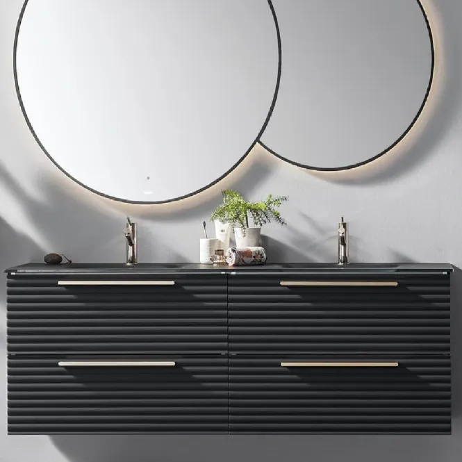 Hovedbilde Scala Bad Frontpanel for Como grunnmøbel - Buet liggende spiler
