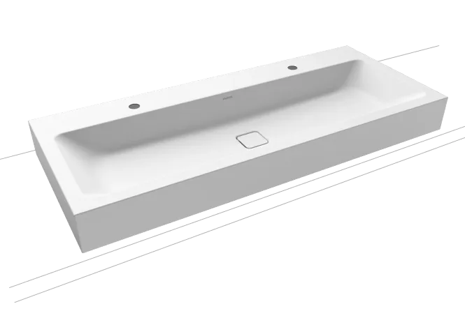 Hovedbilde Kaldewei CONO Mod 3091-D Dobbel Vegghengt Servant, 120x50 cm, Alpine ...