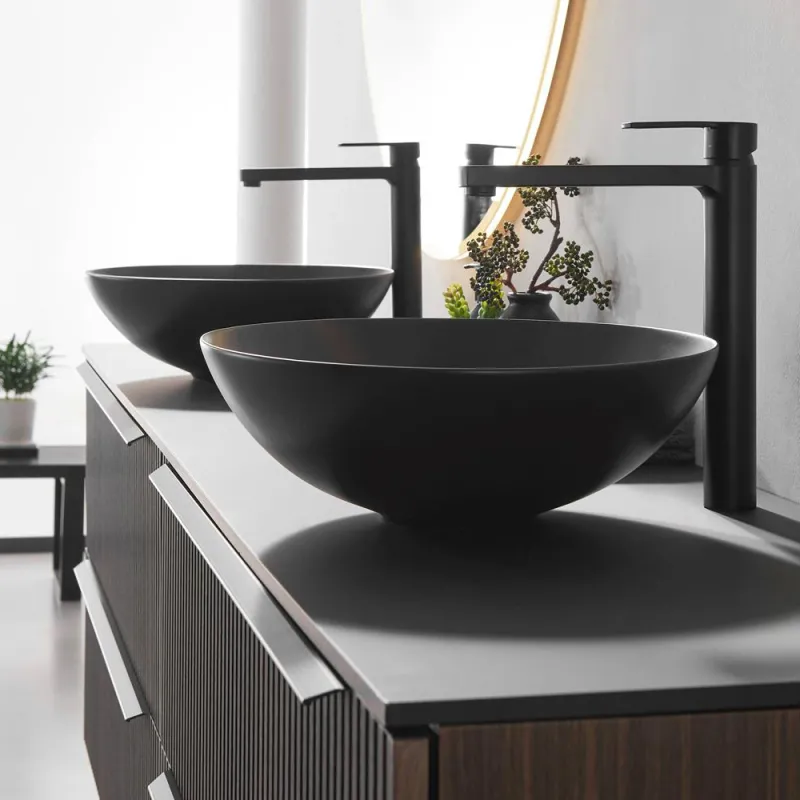 Scala Bad Nero servant ø40,5 cm toppmontert matt sort porselen