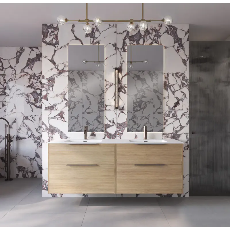 FossBad Ravello Speil 50x100/120 cm med belysning og varmefelt for antidugg