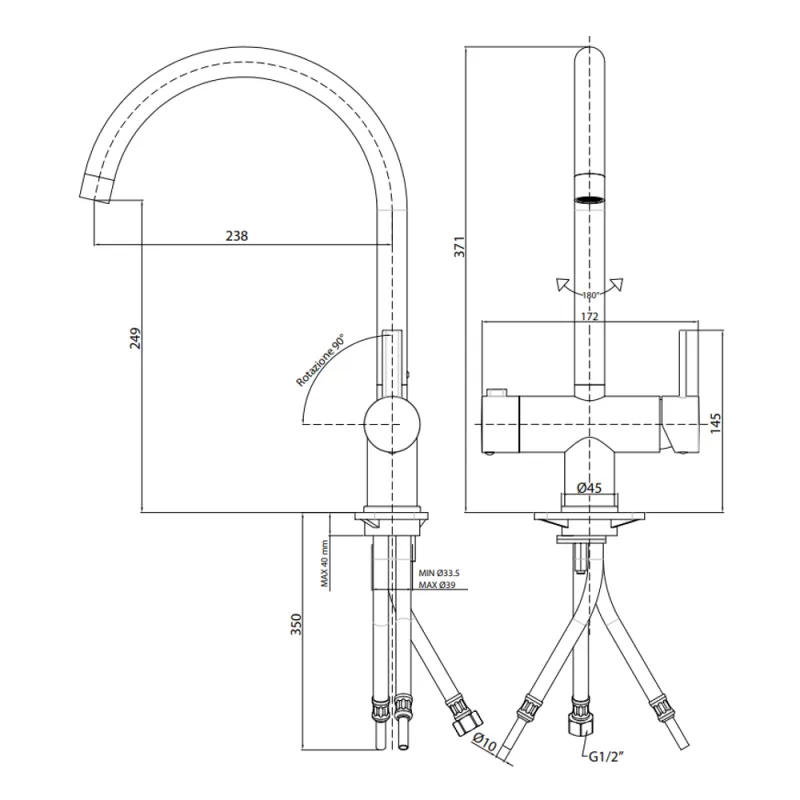 Tapwell SK184 kjøkkenbatteri