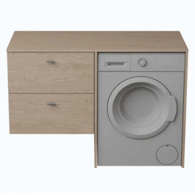 Hovedbilde FossBad Variant60 Servantskap 60x58 cm med benkeplate og dekksider ...