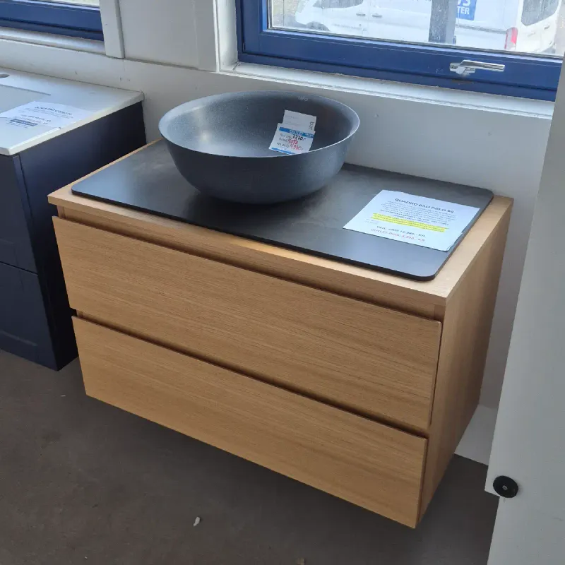 OUTLET: Quadro Bad Oslo 90 cm Baderomsmøbel Lys Eik - Utstilling