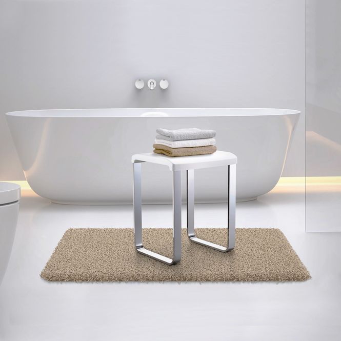 Hovedbilde Smedbo LIVING BASIC Baderomskrakk med Hvitt Sete, Aluminium