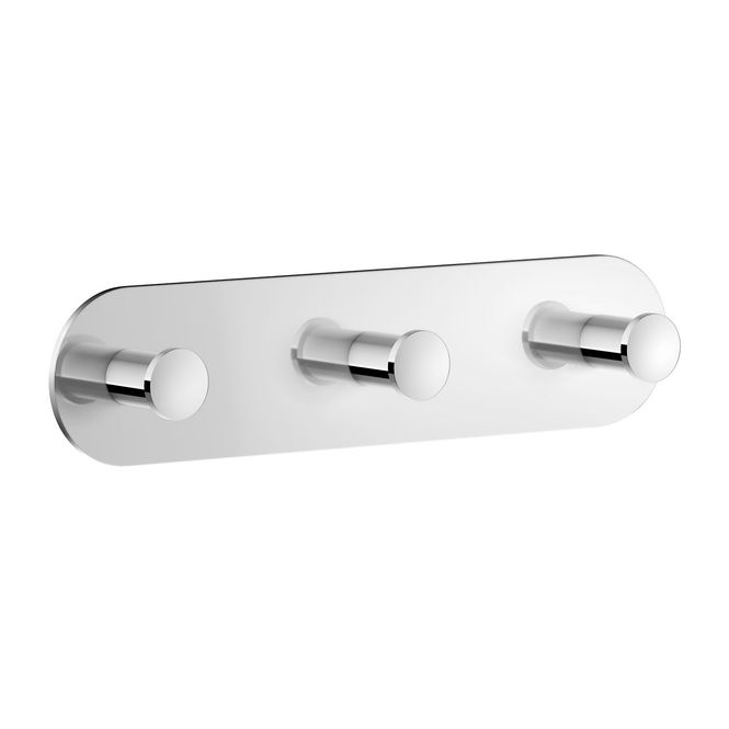 Hovedbilde Smedbo DOT Kroklist, 3 kroker, Selvklebende, Lengde 195 mm, Polert ...