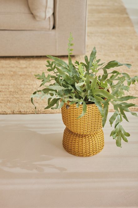 Hovedbilde Handed By Planter diabolo kurv ochre Gul mellomstor