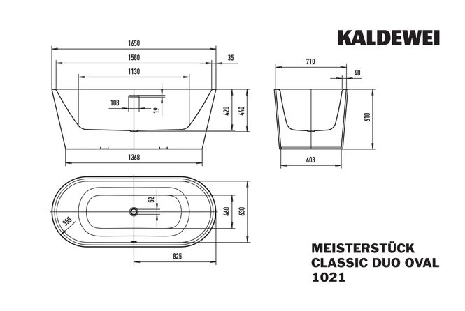 Hovedbilde Kaldewei MEISTERSTÜCK CLASSIC DUO OVAL Mod 1021 Frittstående Badekar, ...