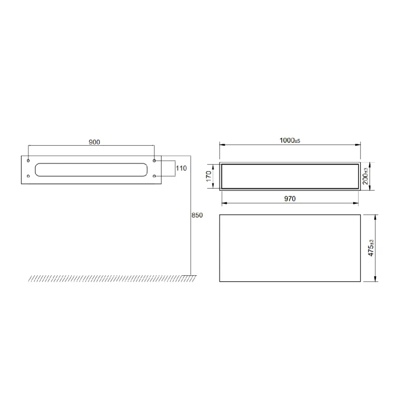 Scandtap Solid S Servantskap 100 cm uten servant
