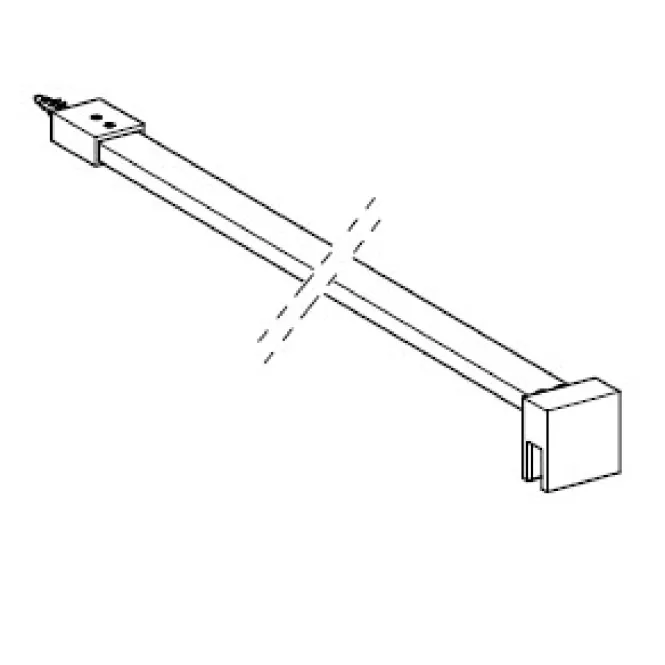 Hovedbilde Contura Showerama Art stabiliseringsstang for fastvegg