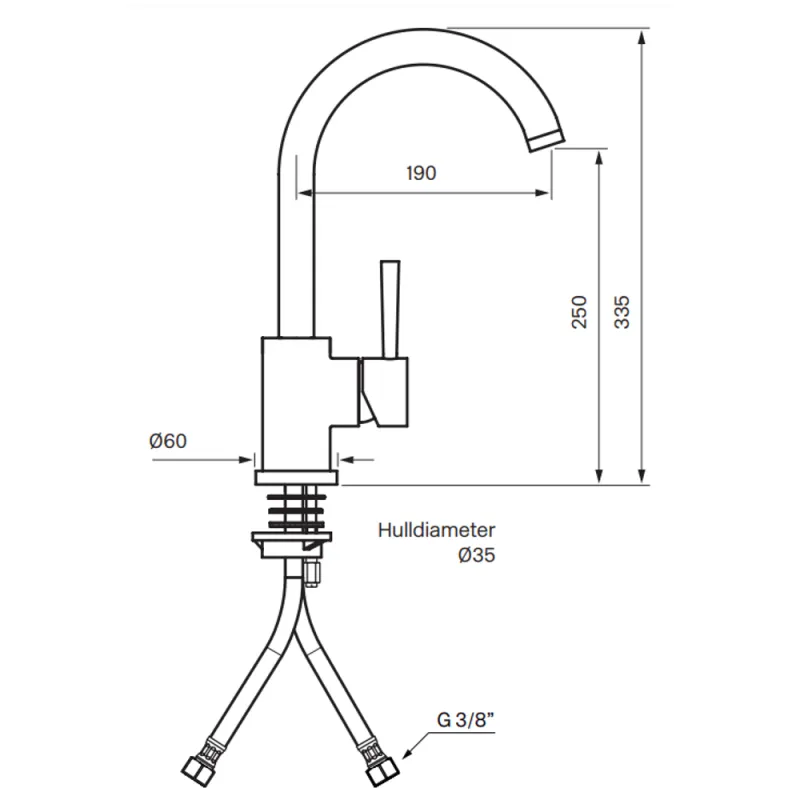 Tapwell EVO180 kjøkkenbatteri