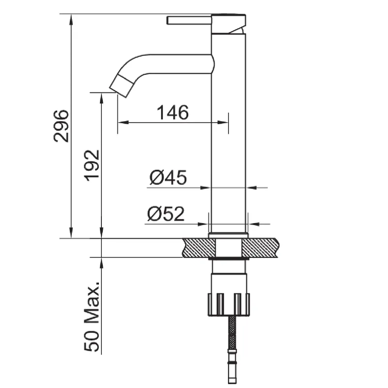 Scandtap Steel Wave High Servantbatteri