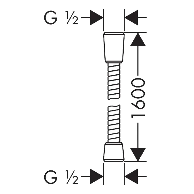 Hovedbilde Hansgrohe Sensoflex dusjslange 160 cm