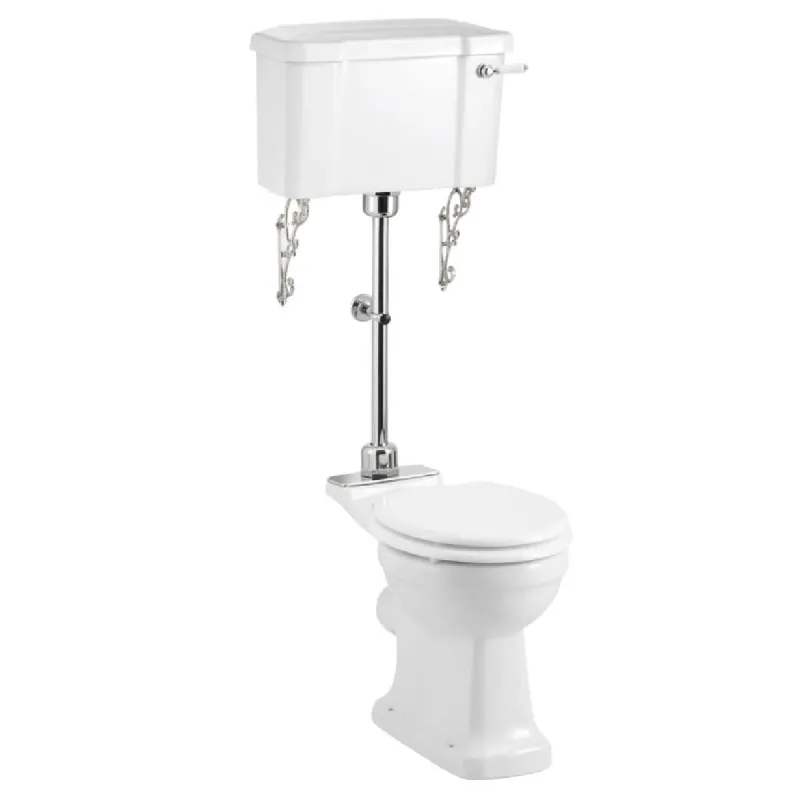 Burlington Rimless Medium Level gulvtoalett inkl.52cm sisterne