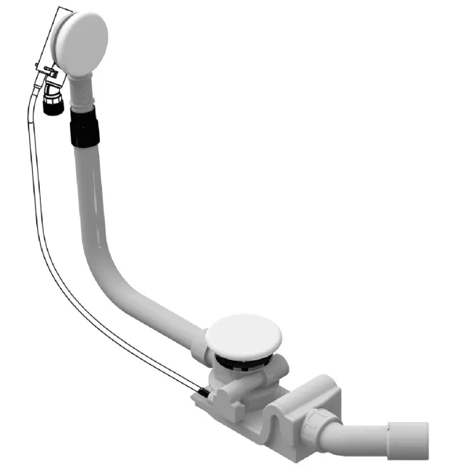 Hovedbilde Kaldewei KA 4041 Av- og overløpssett med vannpåfylling via overløp ...