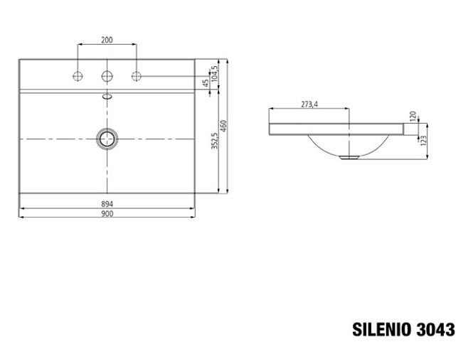Hovedbilde Kaldewei SILENIO Toppmontert Servant Mod 3043 90x46 cm, Alpine White, ...