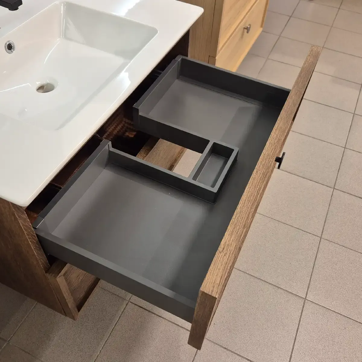 Quadro Bad Nordic Wood 80-100 cm Servantskap - med Servant