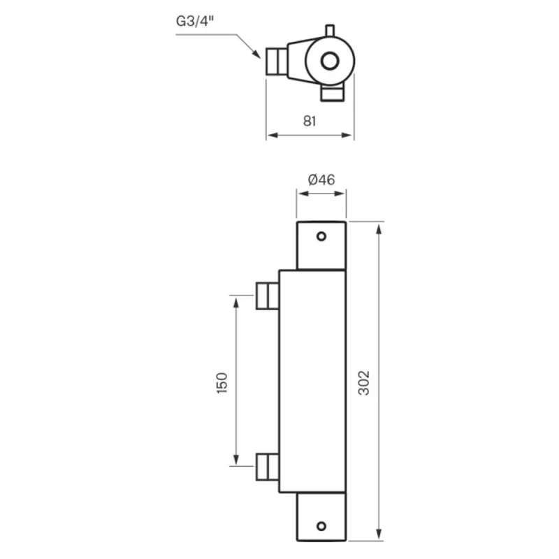 Tapwell EVM168 dusjbatteri