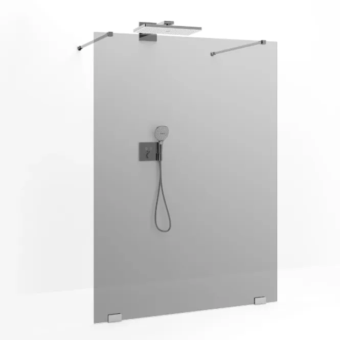 Hovedbilde Macro Grace fastvegg midt på vegg - Tonet glass