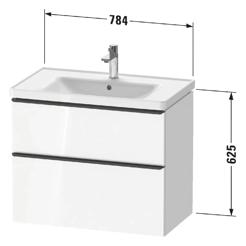 Duravit D-Neo 78.4 cm servantskap - uten servant