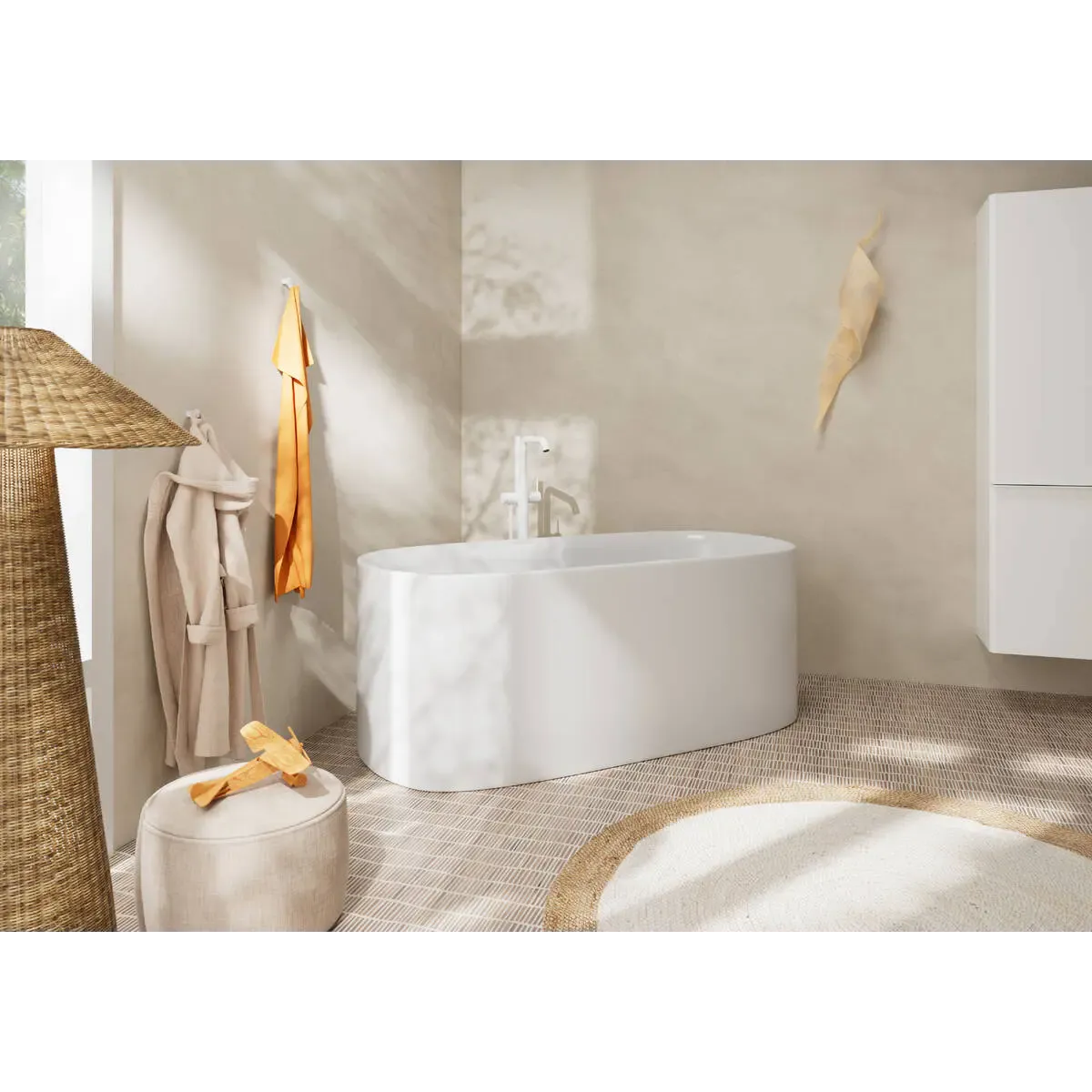 Hansgrohe Tecturis S 1-greps Gulvstående Badekarbatteri