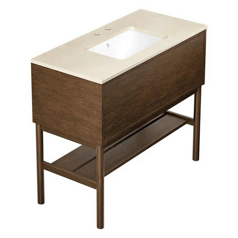 Gustavsberg Ducentic Servantskap 100 cm med Benramme, Beige Royal Benkeplate og Underlimt Servant