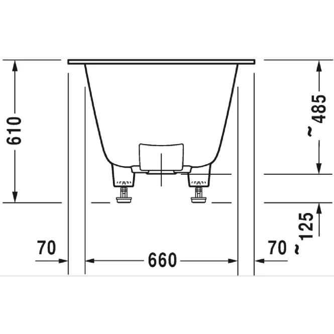 Hovedbilde Duravit DuraSquare badekar 180x80 cm innebygd