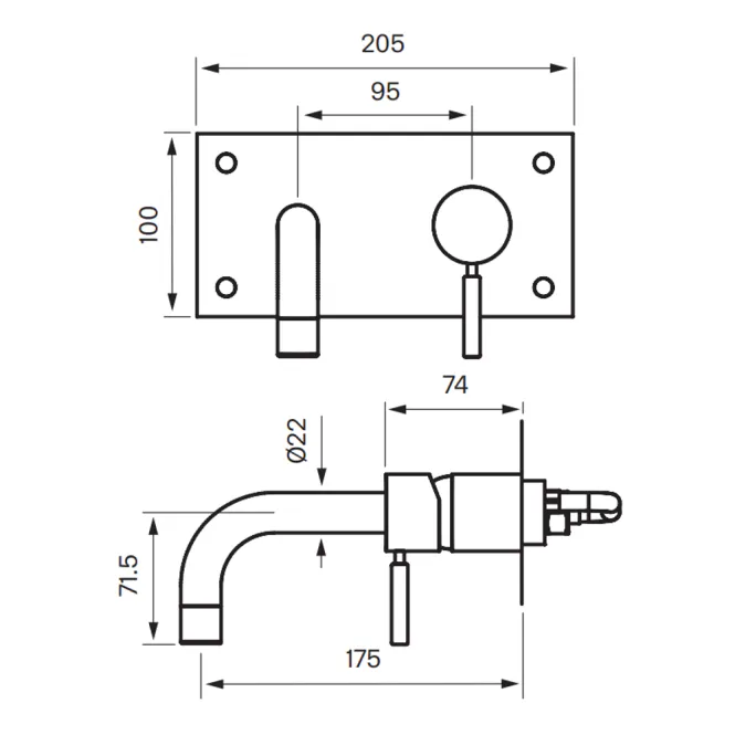 Hovedbilde Tapwell BOX006 Innebygd Servantbatteri
