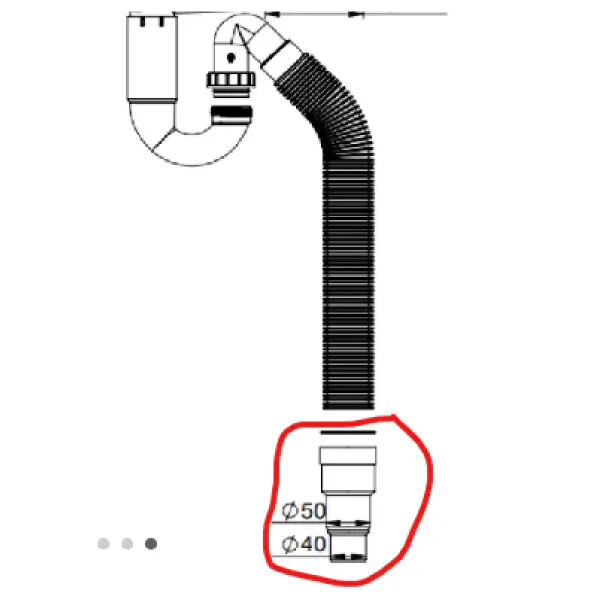 Hovedbilde Contura Steel Avløpstuss 40/50