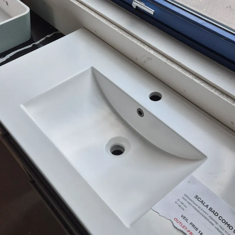 OUTLET: Scala Bad Como 90 cm Baderomsmøbel Matt Blå - Utstilling