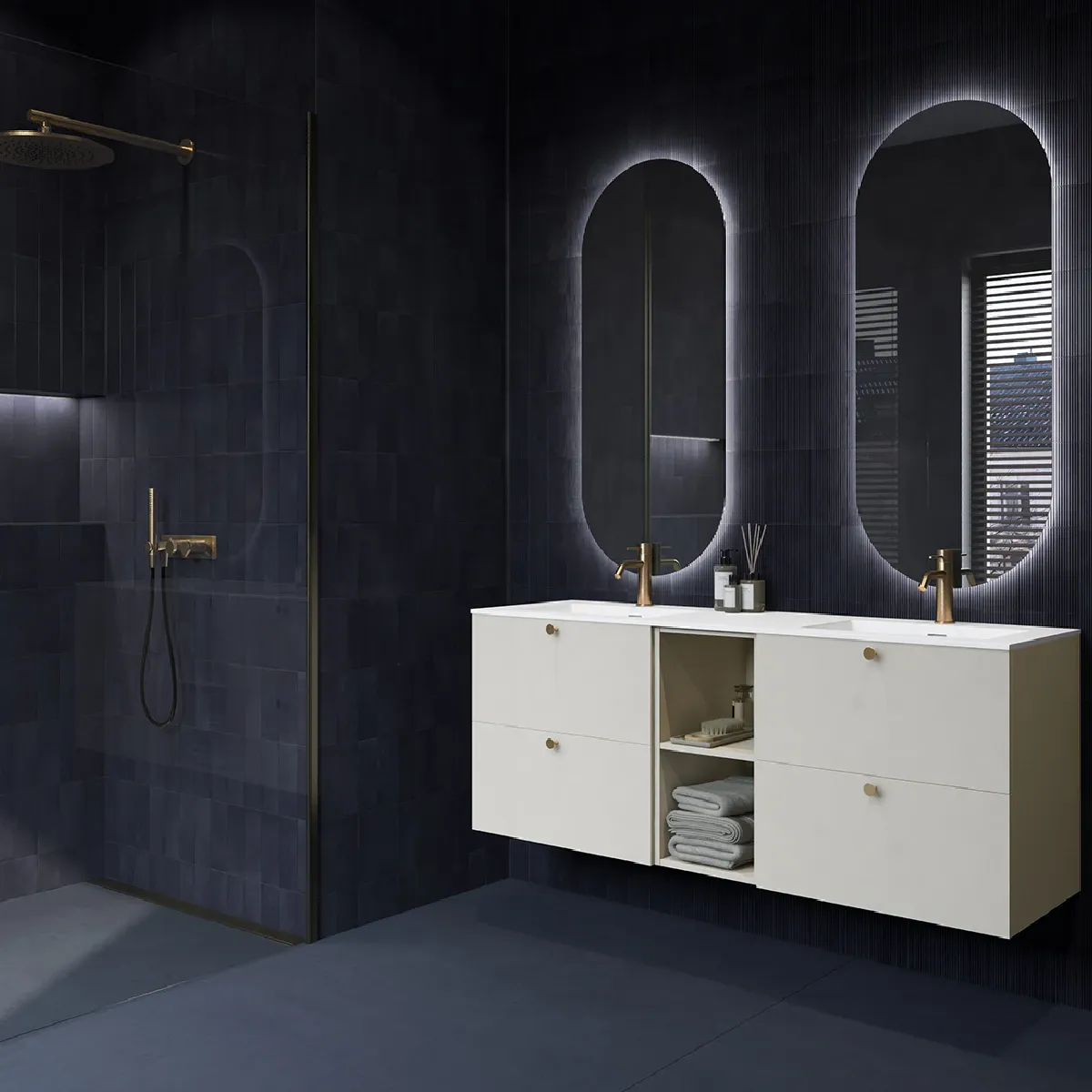 FossBad Dis Møbelservant 121-161 cm - Corian