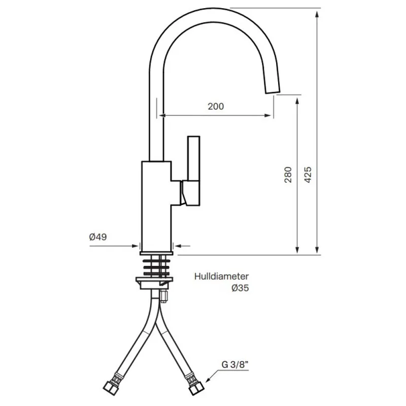 Tapwell ARM180 kjøkkenbatteri