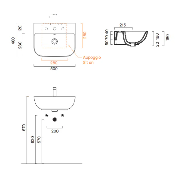 Hovedbilde Catalano Italy Vegghengt Servant 45x34 cm