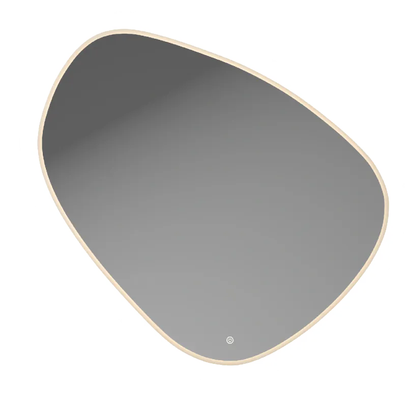 FossBad Organic Speil 120x120 cm med belysning og varmefelt for antidugg