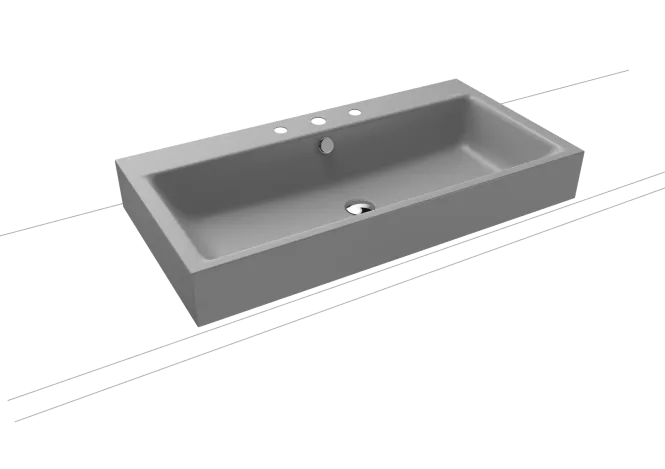 Hovedbilde Kaldewei PURO Mod 3158 Toppmontert Servant, 90x46 cm, Cool Grey 30, 3 ...