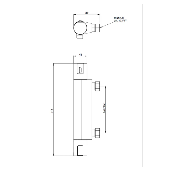 Hovedbilde Tapwell ARM168 dusjbatteri