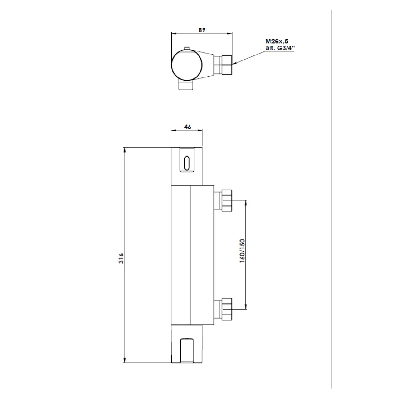 Tapwell ARM168 dusjbatteri