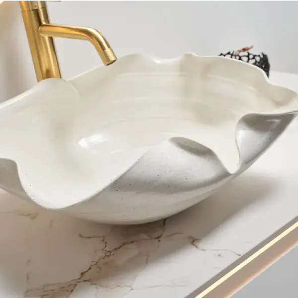 Hovedbilde Scala Bad Handmade ART Snøfrisk Toppmontert Servant 48x37 cm