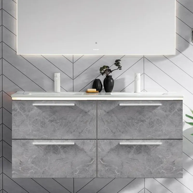 Scala Bad Como 120 cm dobbel servantskap - Stone fronter