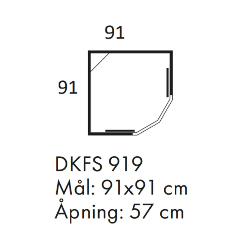 Macro Flow Semi dusjkabinett - Standard