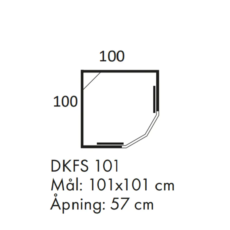 Macro Flow Semi dusjkabinett - Standard