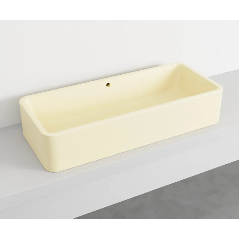 Cielo Shui Comfort rektangulær servant 100x42 cm toppmontering