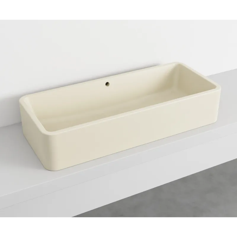 Cielo Shui Comfort rektangulær servant 100x42 cm toppmontering