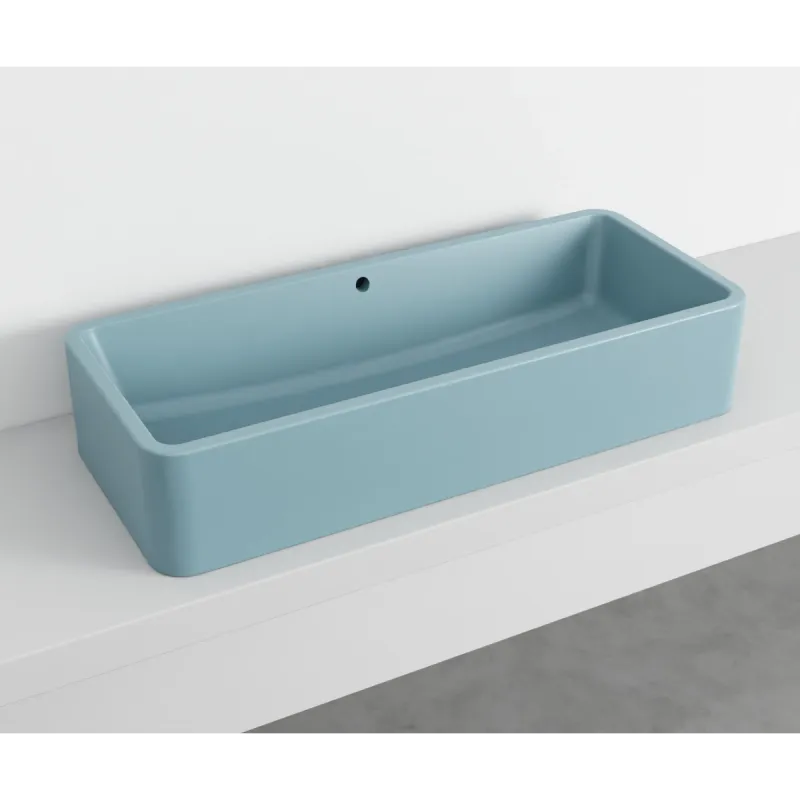 Cielo Shui Comfort rektangulær servant 100x42 cm toppmontering